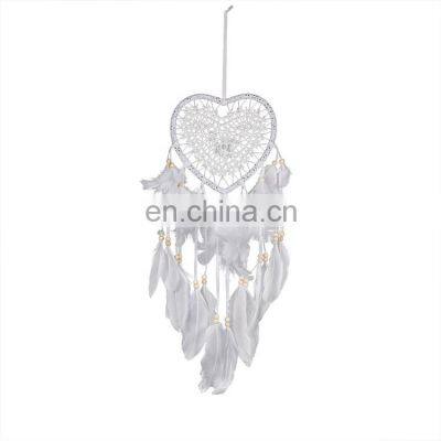 Nordic Style Home Decor WeddingGift Ornaments Bedroom Wall Hanging Decoration Led Light Heart Shaped Dream Catcher