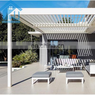 Freestanding and Wall Mounted Garden Opening Roof Pergola Shutter Awning aluminum pergola