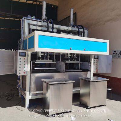 PLC Control Dual Paper Pulp Molding Stations Industrial Paper Pulp Container Trays Egg Tray Making Machine photo-2