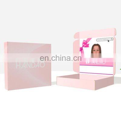 Free Samples Custom Printed Mailer Shipping Carton Folded Kraft Paper Corrugated Carton Packaging Box For Cloths Shoes photo-3