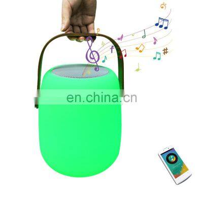 IP44 hand free recharge speaker lamp rgb magic mood garden lights sound box cordless garden light led speaker table lamps