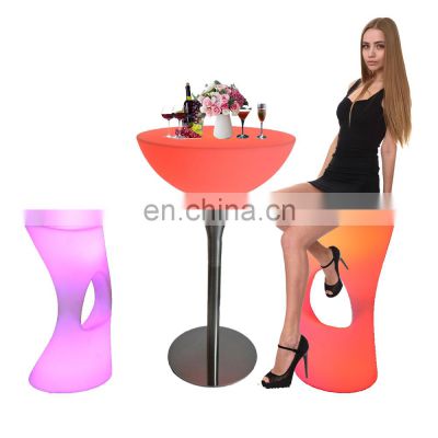 garden furniture white table  /Waterproof Modern Home Bar Event Table and Chairs Rgb Light Up Bar Stool Chair Sofa Set Furniture