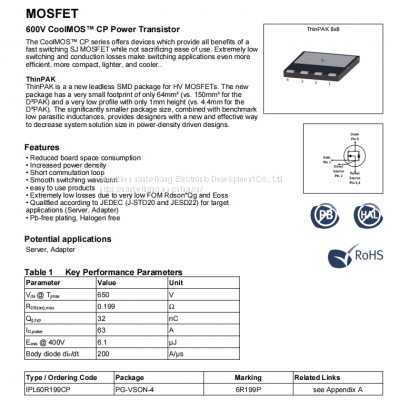 IPL60R199CP field-effect transistor (MOSFET) Infineon original stock