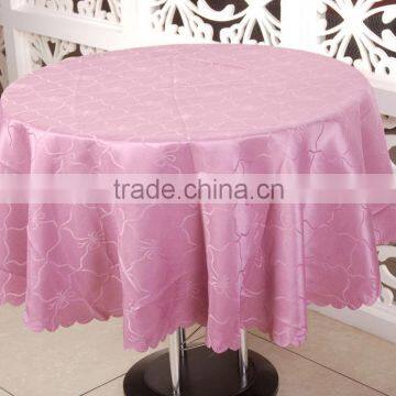 Large Size Round Wedding Jacquard Table Cloth , Customized Table Cover