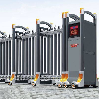 Electric Intelligent Sliding Door Factory Courtyard Translation Linear Door Automatic Aluminum Alloy Factory Gate Electric Telescopic Door photo-2