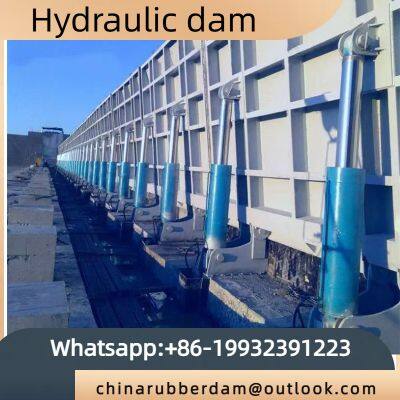 Automatic lifting dam, horizontal steel dam, hydraulic flap gate, hydraulic dam can be customized according to drawings, Chinese factory