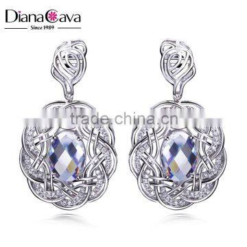 Banquet Party Ramadan Season Cubic Zirconia Luxury Jewelry Ladies Drop Earrings