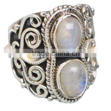 RAINBOW MOON STONE 925 STERLING SILVER RING ,925 STERLING SILVER JEWELRY WHOLE SALE,JEWELRY EXPORTER