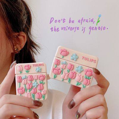 Fashion Cute Cartoon Tulip Kawaii Earphone Cases for AirPods Soft Silicone for Air Pods 1 2 3 Pro Wholesale Protect Air Pods photo-4