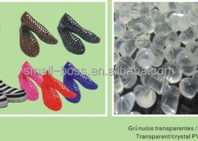 Densidad de la espuma 0.8-0.9 y dureza Shore A 55 60 65 Compuestos de PVC expandido para calzado photo-5