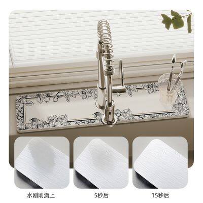 Sheenyoo Custom Printing Diatomite Stone Faucet Absorbent Mat ODM ODM Factory photo-5