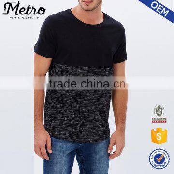 OEM Wholesale Mens Black Space Dyed T Shirts