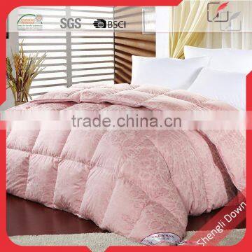 White washed goose down filled quilt, feather quilt pads wholesale