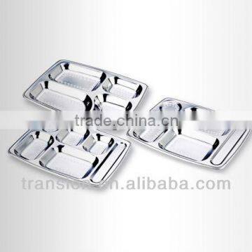 Canteen serving plate stainless steel dinner plates