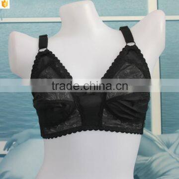 Trade assurance deep black sheer brassier