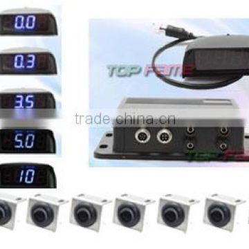 Hot sell PS-5010 heavy duty led parking sensor system car reverse backup radar front 0.3-5m, back 0.4-10m sensor detection