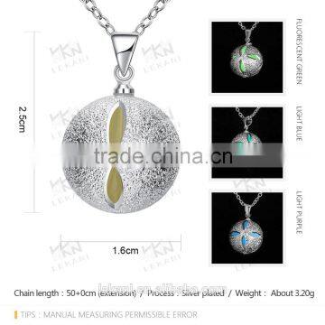 necklace diamond ball design pendant jewelry glow in the dark necklace