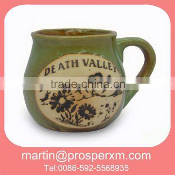 Heart shape ceramic couple tea mug with lid