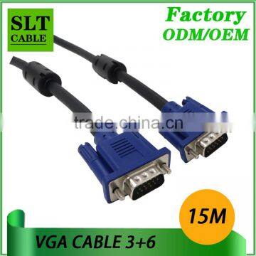 Shenlantuo Wholesales Price 15Pin 3+6 VGA Cable Male to Male 15M VGA Cable for Multimedia photo-2