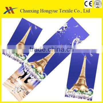 Twill 3D disperse city patterns Microfiber Polyester peach skin brushed textile fabric for markets