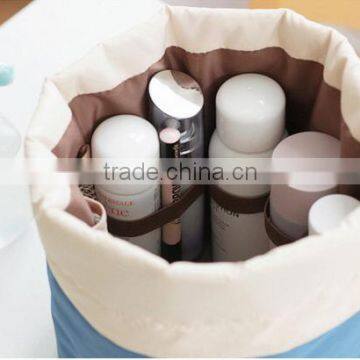 Cylindrical Bundle Mouth Portable Nylon Cosmetic Bag photo-6