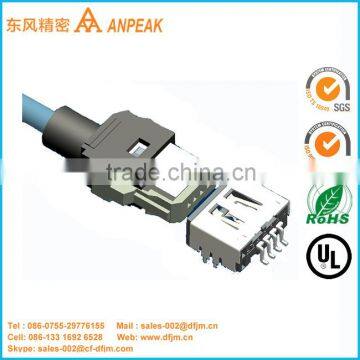 Automotive 10 pin mini usb connector