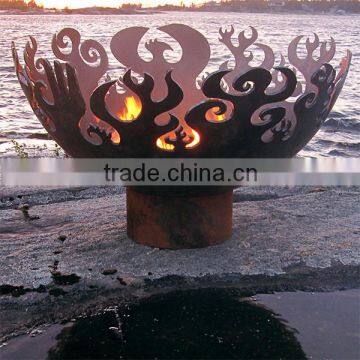 Cast iron carbon steel fire pit fire bowl with hemispherical head for party