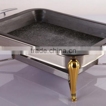 Barbecue traditional granite stone baking pan with frame non-stick grill                        
                                                Quality Choice