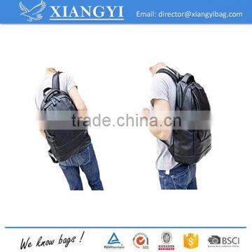 TOP PU Leather Laptop Backpack College School Backpack