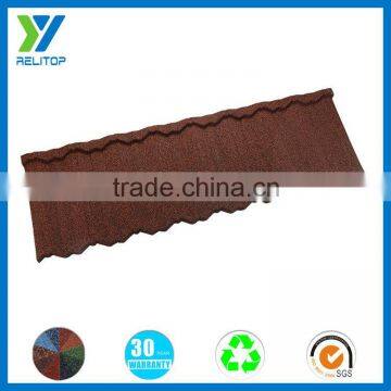 Chestnut color spanish type stone coated roof tiles prices