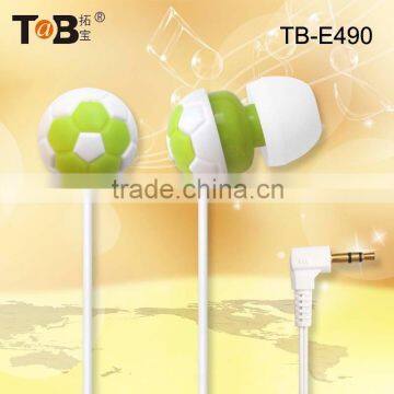 2015 New Cheap Reliable Quality Mini Cute Football Shape Earphones for MP3/ Computer/ Cellphone for Kids Study photo-2
