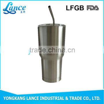 Double wall vacuum insulated SS 18/8 30oz tumbler cup