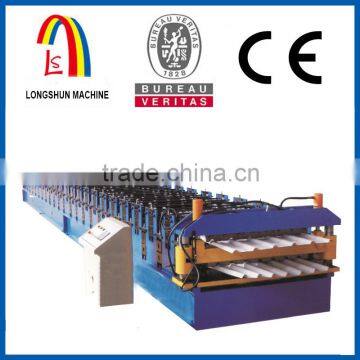 Double deck 3 types roof and wall roll forming machine