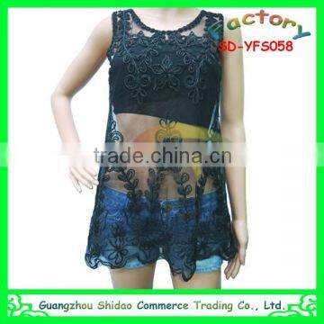 Wholesale export apparel embroidery organza indian blouses