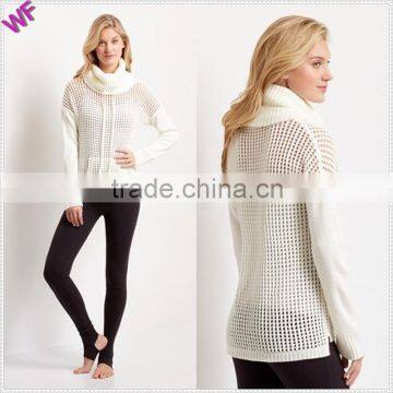 Lady clothing sweater women sweater cashmere Funnel Neck Sweater