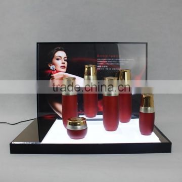 custom acrylic cosmetic goods display with led light