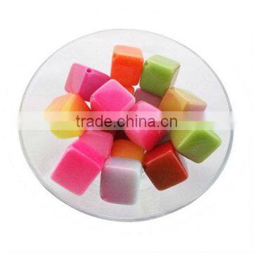 wholesale cheap loose colorful acrylic square bead