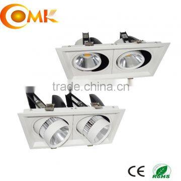 OEM Double spots 360 degree ratatable LED grill light ceiling spot lights with Epistar and Eaglerise driver