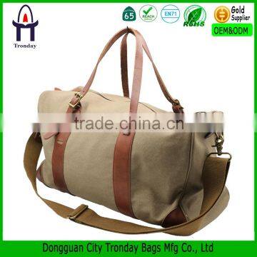 Luggage duffle bag leather vintage military canvas travel bags