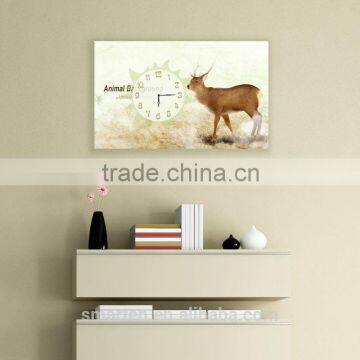 Wholesale Cheap Deer Quartz Wall Time Clock photo-1