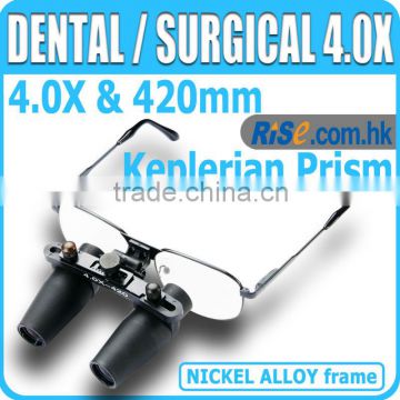 4.0x Magnification Keplerian Prism Frame Surgical Medical Dental Loupes