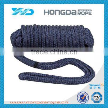 18mm marine polyester double braid dockline, Navy