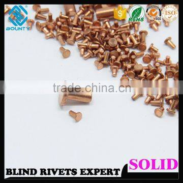 FLAT HEAD COPPER SOLID RIVETS photo-2