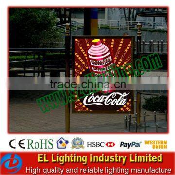 Led light box with magic cocacola advertisment