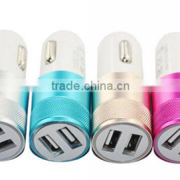 Original fast car charger for samsung fast car charger with 2 USB For iphone cable