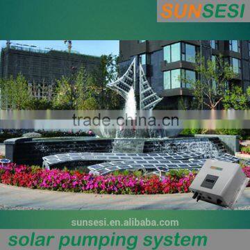2.2kW Three Phase 220V 50Hz Ourdoor Head 190-270m Rated Flow 1m3/h Solar Pumping System