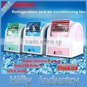 HF-002 USB Battery Scented Air Condition Fan Portable Leaves Mini Air-conditioning Fans(CE Rohs)