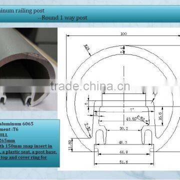 Shenzhen Launch Aluminum Glass Balustrade With Plastic Insert to Hold 1/2" Glass photo-2