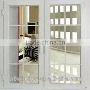 double opening casement window with grille