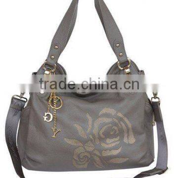 Golden Rose Laser Printed Tote Bags Newest Fashion Leather Handbags 2012